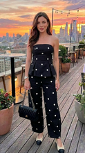 Load image into Gallery viewer, Strapless Barrel Denim Set - Black
