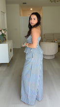 Load image into Gallery viewer, Strapless Peplum Denim Set
