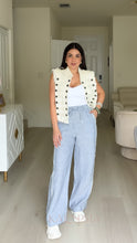 Load image into Gallery viewer, White Napoleon Denim Vest
