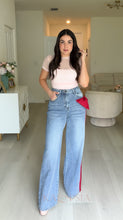 Load image into Gallery viewer, Red Ribbon Denim Pants
