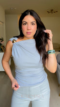 Load image into Gallery viewer, Claritza Top - Grey Blue
