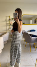 Load image into Gallery viewer, Black Plaid Barrel Denim
